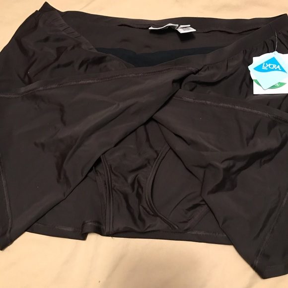 Croft & Borrow Womens’ Brown Lycra Swim Skirt Skort Hip Minimizer size 22 - Picture 2 of 8